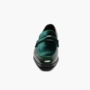 Stacy Adams Green Men Shoes Size 10M Emerald Velvet Men's Slip-Ons